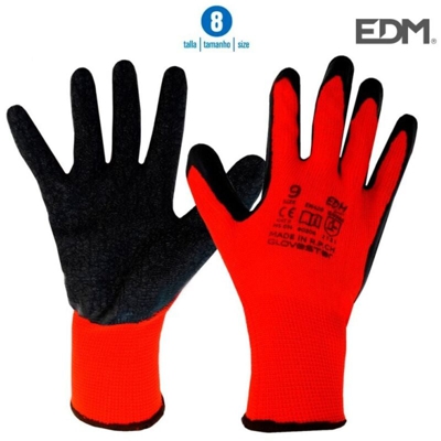 EDM - Guanti in poliestere per elettroerosione Taglia M rivestiti in lattice