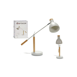 Gift Decor - Flexo/Lampada da scrivania Bianco Legno Metallo (15 x 52 x 59 cm) precio