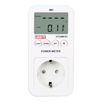 Uni-t - Presa Multifunzione Misuratore di consumo elettrico multifunzione con display LCD Calcola il costo in tempo reale 3680w 16 Amp