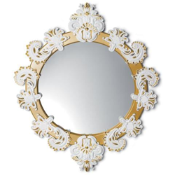 Specchio Rotondo Piccolo (bianco / Oro) precio