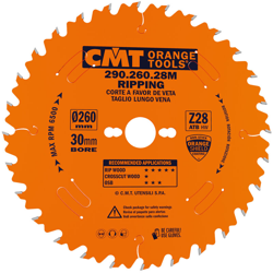 Cmt Orange Tools - 290.260.28M LAMA CIRCOLARE C/LIMITAT. (L/VENA) HW 260X2.8/1.8X30 Z28 ATB en oferta