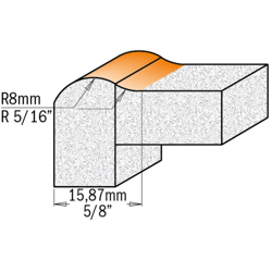 881.501.11 FRESA X BORDO SALVAGOCCIA HW S=12.7 D=25.4x12.7 R=7.93 - CMT ORANGE TOOLS en oferta