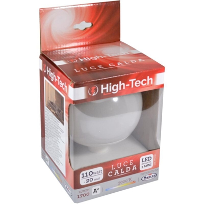 LAMPADA LED GLOBO E27 G120 20W LUCE CALDA 3000K 1700 LUMEN - High-tech