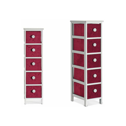 Mobile Aggiuntivo Velluto Rosso Granato 5 (32 x 98 x 26 cm) - GIFT DECOR en oferta