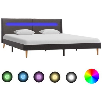 Giroletto Con Led Grigio In Tessuto 140x200 Cm