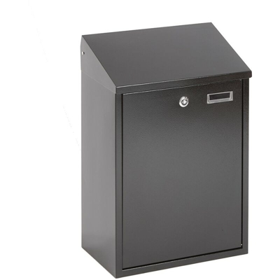 Cassetta Nero Postale Grande Bloccabile con Chiave per Posta/Lettere - 2 Chiavi - TRUESHOPPING