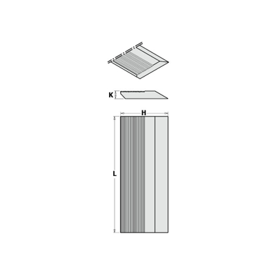 Cmt Orange Tools - 793.060.60 SET DI 4 COLTELLI ZIGRINATI X PIALLA 60x60x8 HS