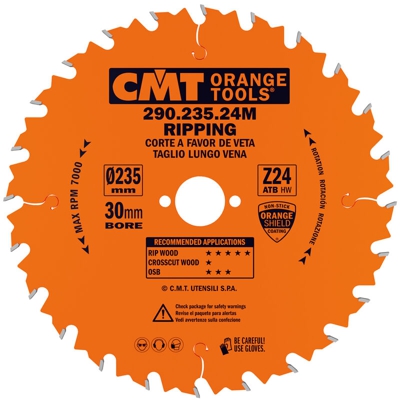 Cmt Orange Tools - 290.235.24M LAMA CIRCOLARE C/LIMITAT. (L/VENA) HW 235X2.8/1.8X30 Z24 ATB