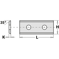 Cmt Orange Tools - 790.400.03 COLTELLO REVERSIBILE STD (2/35°) 40x12x1.5mm HWM-K2250 en oferta
