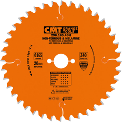 Cmt Orange Tools - 296.165.40H LAMA X NON FERROSI-PLASTICA HW 165X2.2/1.6X20 Z40 TCG -6°NEG precio