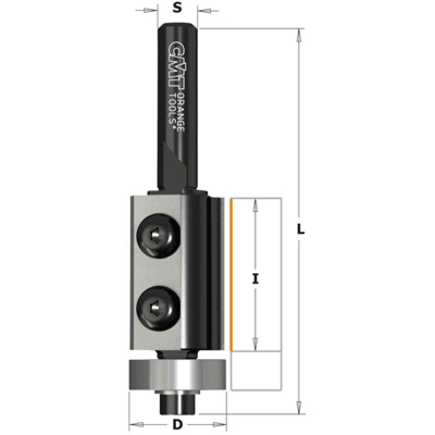 Cmt Orange Tools - 657.195.11 FRESA X RIFILARE C/COLT. & CUSC. HW Z2 S=6 D=19x30x74 DX