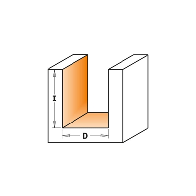 Cmt Orange Tools - 811.020.11 FRESA TAGLIENTE DIRITTO Z1 HWM S=6.35 D=2x4x45 DX