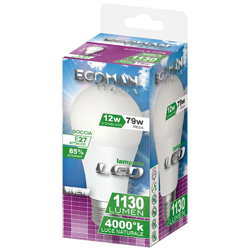 LED GOCCIA 12W 4000K E27 NATURALE - Ecoman características