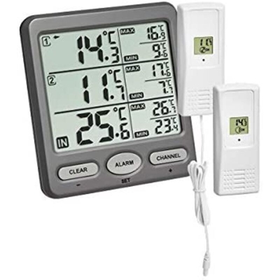 TRIO Termometro senza fili Antracite - Tfa Dostmann