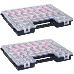 Vidaxl - Scatole Assortimento 2 pz con Divisori 385x283x50mm in Plastica en oferta