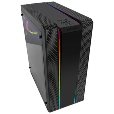 Case Hummer Fusion RGB Middle Tower ATX / Micro-ATX / Mini-ITX 2 Porte USB 3.0 Colore Nero (Finestrato)