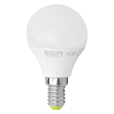 Ecom - Lampada led sfera e27 6w calda 3000k (e2584c)