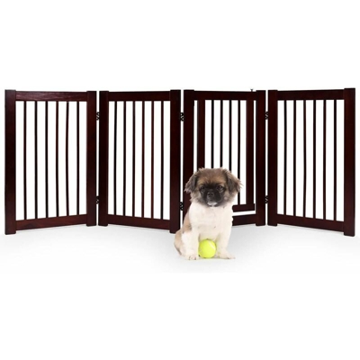 Cancelletto di Sicurezza Barriera Protettiva per Cani Animali Domestici, Pieghevole 4 Pezzi - COSTWAY