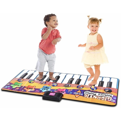 Tappeto Musicale da Ballo, Coperta Elettronica per Danza per Bambini a Forma di Tastiera, 180 x 75 cm - COSTWAY