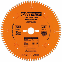 Cmt Orange Tools - 294.080.11M LAMA CIRCOLARE UNIVERSALE HW 260x2.5/1.8x30 Z80 ATB -5° NEG precio