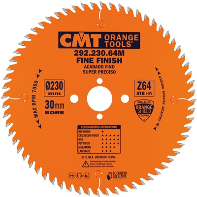 Cmt Orange Tools - 292.230.64M LAMA X TAGLIO DI PRECISIONE HW 230X2.8/1.8X30 Z64 ATB