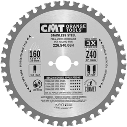Cmt Orange Tools - 226.540.06H LAMA CERMET X MATERIALI FERROSI HW 160x1.8/1.4x20 Z40 FWF en oferta