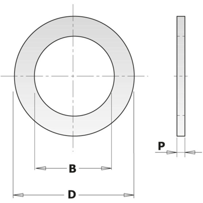 Cmt Orange Tools - 299.213.00 ANELLO RIDUZIONE FORO LAMA 25.4-19.05x1.4mm