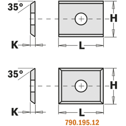 Cmt Orange Tools - 790.140.20 COLTELLO REV. DIRITTO (4/30°) 14x14x2mm R0.75 B=6.3 HW-K1920 en oferta