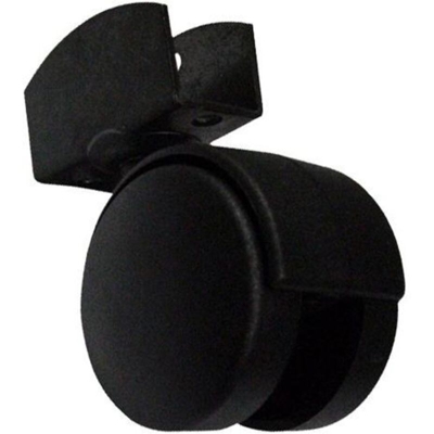 Ruota Doppia con Staffa Girevole ad U da 16 mm Ø Ruota 40 mm 2pz - EAC