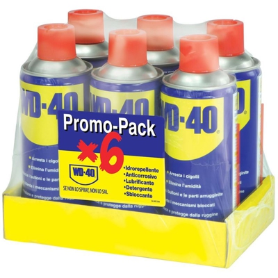 WD-40 Prodotto Multifunzione - Lubrificante Spray - 400 ml, 6 Pezzi