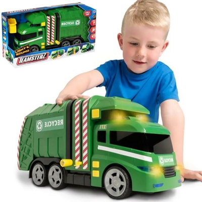 Camion Raccolta Rifiuti Teamsterz Luci E Suoni Carrello Realmente Funzionante - BAKAJI