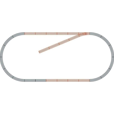 61101 H0 geoLINE (con massicciata) Kit di espansione - Roco