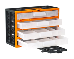 Bakaji - Valigetta Cassetta Porta Minuteria per Hobby e Fai da Te 4 Cassetti 20 Scomparti características