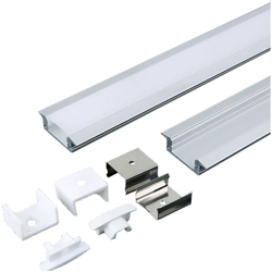 V-tac - PROFILO CANALINA IN ALLUMINIO PER STRIP LED '3350' mm 24,7 x 7 - largh.max 12,4 precio