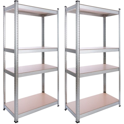Set di 2 Ripiani per Carichi Pesanti 320 kg 160x80x40 cm - Arebos