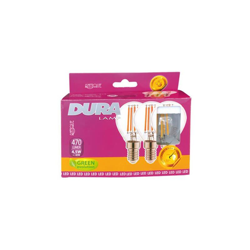 Lampada Sfera Led Antique Dura 4.5W E14 Luce Fredda 3 Pezzi - DURA LAMP características