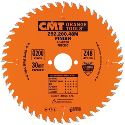 Cmt Orange Tools - 292.200.48M LAMA X TAGLIO DI PRECISIONE HW 200X2.8/1.8X30 Z48 ATB