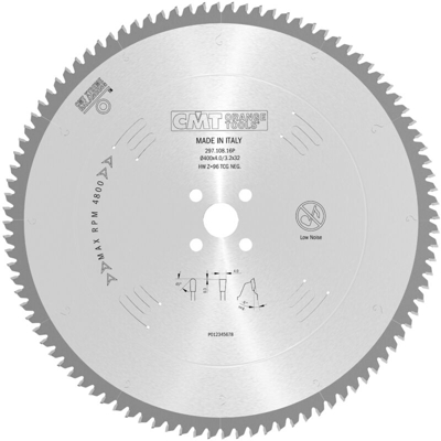 Cmt Orange Tools - 297.080.10M LAMA X NON FERROSI-PLASTICA HW 250X3.2/2.5X30 Z80 TCG -6°NEG