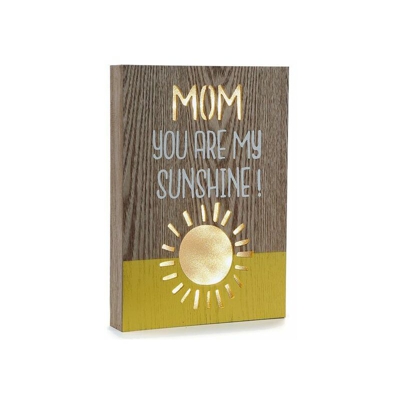 Cliccandoshop - Scatola Decorativa Mom Sunshine Legno (3,5 x 28 x 20 cm) - BIGBUY HOME