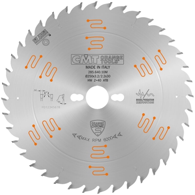 Cmt Orange Tools - 285.640.10M LAMA CIRCOLARE CHROME HW 250x3.2/2.2x30 Z40 15ATB