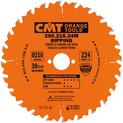 Cmt Orange Tools - 290.216.24M LAMA CIRCOLARE C/LIMIT(L/VENA) HW 216X2.8/1.8X30 Z24 ATB NEG características