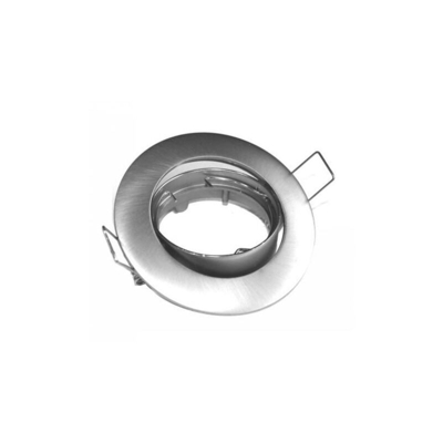 Anello girevole rotondo in nichel satinato con base Gu10 911752 - SILVER