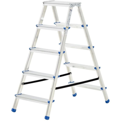 Scala Doppia in Alluminio a 5 Gradini 113 cm - VIDAXL características