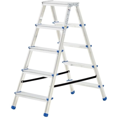 Scala Doppia in Alluminio a 5 Gradini 113 cm - VIDAXL