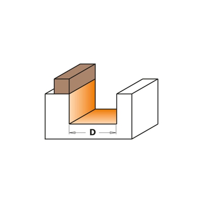 Cmt Orange Tools - 911.220.11B FRESA A TAGLI DIRITTI C/CUSC. HW S=8 D=22X20X57 DX