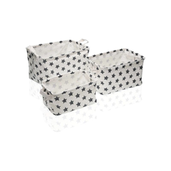 Set di Cestini Tessile Poliestere (3 Pezzi) (25 x 22 x 35 cm) - BIGBUY HOME características