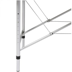 Lettino Massaggio Pieghevole Bianco Crema 3 Zone Con Telaio Alluminio características