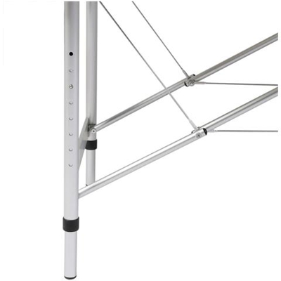 Lettino Massaggio Pieghevole Bianco Crema 3 Zone Con Telaio Alluminio