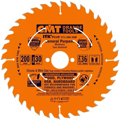 Cmt Orange Tools - 271.200.36M LAMA CIRCOLARE (ULTRA ITK) HW 200X1.8/1.2X30 Z36 ATB+S