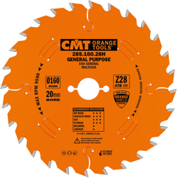 Cmt Orange Tools - 285.160.28H LAMA CIRCOLARE (UNIVERSALE) HW 160X2.2/1.6X20 Z28 ATB características